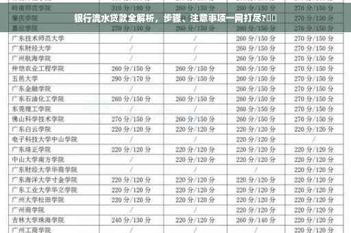 银行流水贷款全解析，步骤、注意事项一网打尽?⚡️
