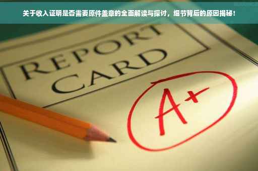 关于收入证明是否需要原件盖章的全面解读与探讨，细节背后的原因揭秘！