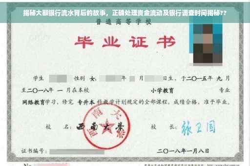 揭秘大额银行流水背后的故事，正确处理资金流动及银行调查时间揭秘??
