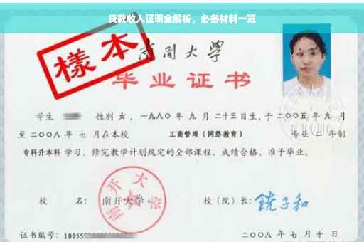 贷款收入证明全解析，必备材料一览
