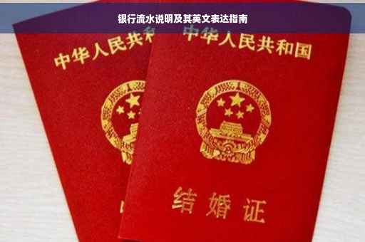 银行流水说明及其英文表达指南