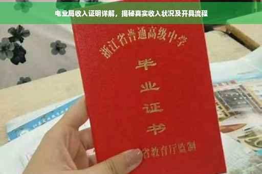 电业局收入证明详解，揭秘真实收入状况及开具流程