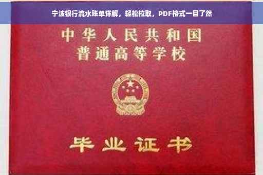 宁波银行流水账单详解，轻松拉取，PDF格式一目了然