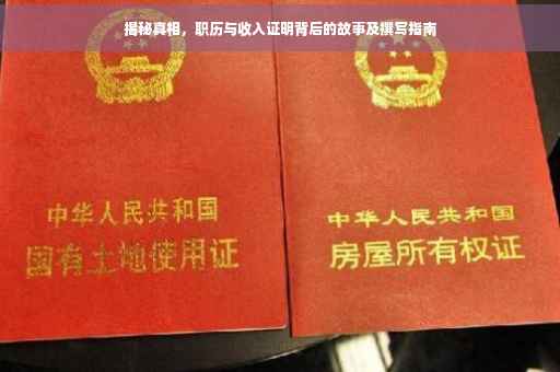 揭秘真相，职历与收入证明背后的故事及撰写指南