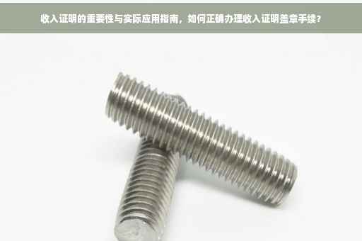 收入证明的重要性与实际应用指南，如何正确办理收入证明盖章手续？