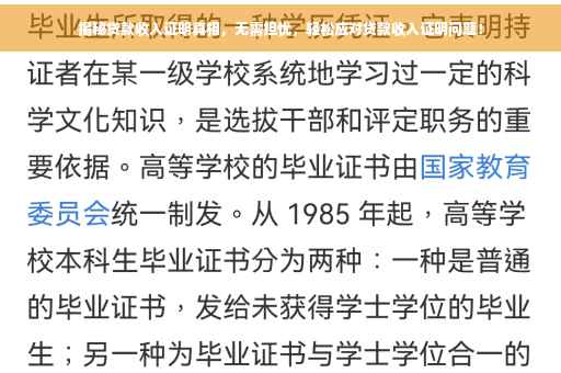 揭秘贷款收入证明真相，无需担忧，轻松应对贷款收入证明问题！