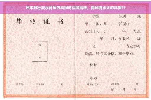 日本银行流水背后的真相与深度解析，揭秘流水大的真相??