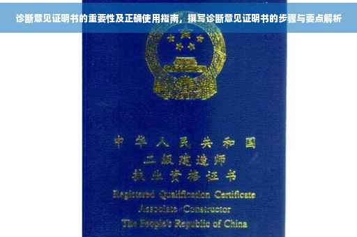 诊断意见证明书的重要性及正确使用指南，撰写诊断意见证明书的步骤与要点解析
