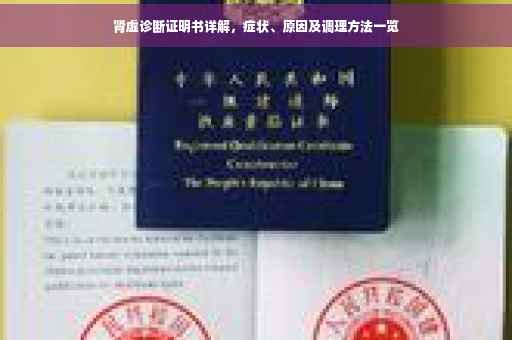 肾虚诊断证明书详解，症状、原因及调理方法一览
