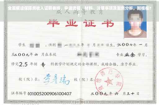 全面解读保障房收入证明表格，申请流程、材料、注意事项及案例分析，附模板??✨