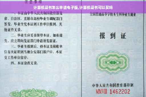 计算机证书怎么申请电子版,计算机证书可以买吗