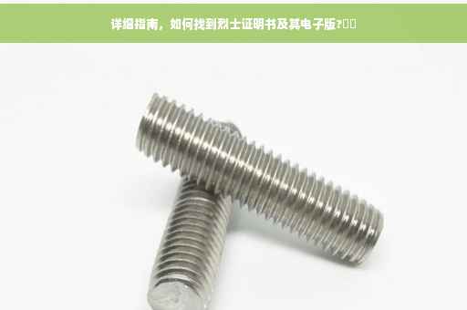 详细指南，如何找到烈士证明书及其电子版?⚡️