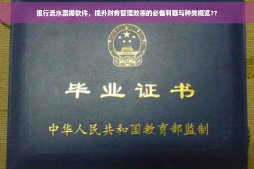 银行流水票据软件，提升财务管理效率的必备利器与种类概览??