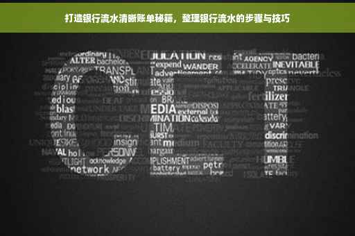 打造银行流水清晰账单秘籍，整理银行流水的步骤与技巧