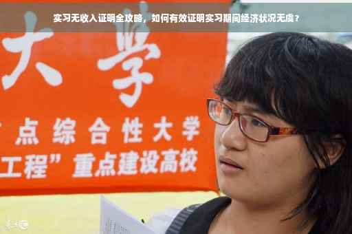 实习无收入证明全攻略，如何有效证明实习期间经济状况无虞？
