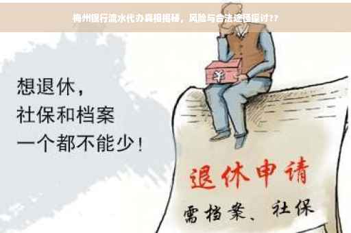 梅州银行流水代办真相揭秘，风险与合法途径探讨??