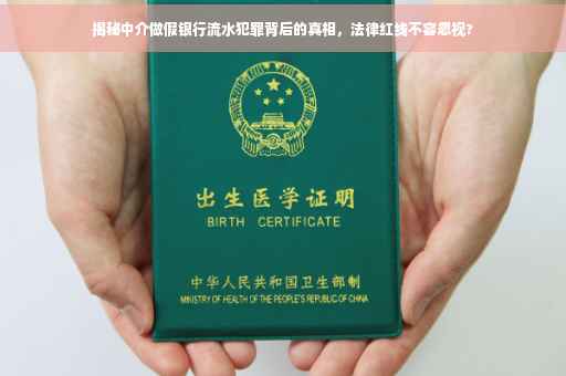 揭秘中介做假银行流水犯罪背后的真相，法律红线不容忽视?
