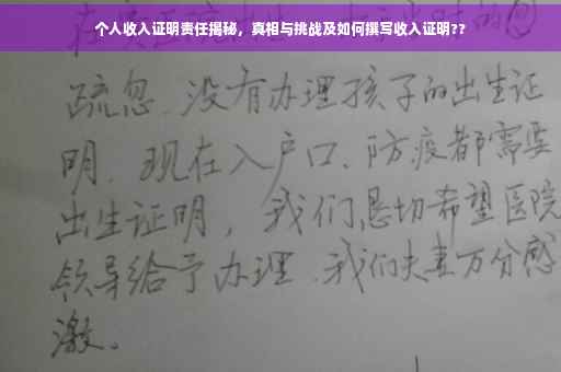 个人收入证明责任揭秘，真相与挑战及如何撰写收入证明??