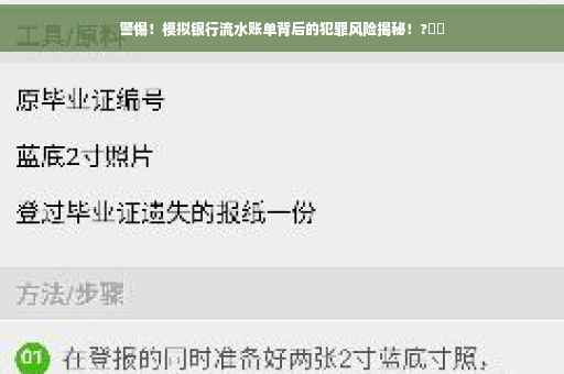 警惕！模拟银行流水账单背后的犯罪风险揭秘！?⚠️