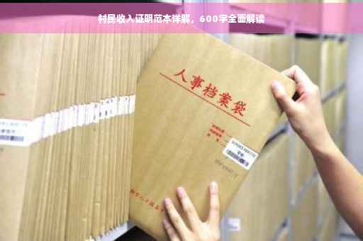 村民收入证明范本详解，600字全面解读