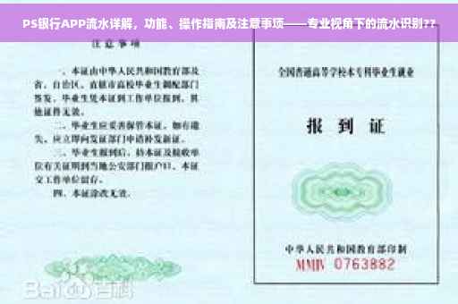 PS银行APP流水详解，功能、操作指南及注意事项——专业视角下的流水识别??