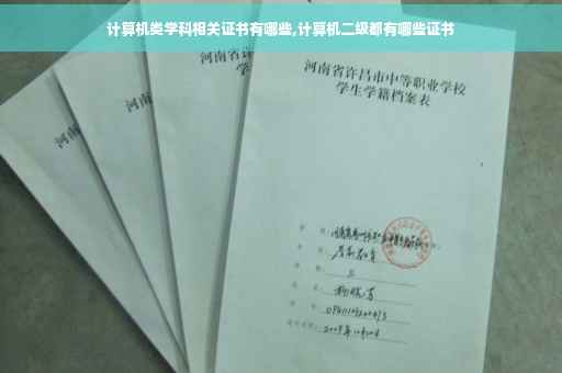 计算机类学科相关证书有哪些,计算机二级都有哪些证书