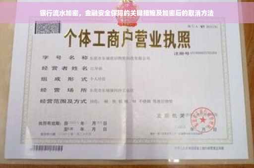 银行流水加密，金融安全保障的关键措施及加密后的取消方法
