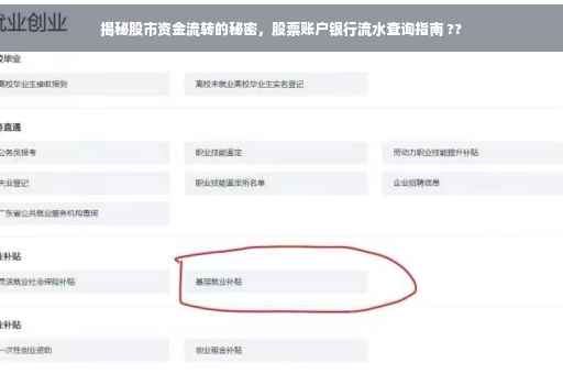 揭秘股市资金流转的秘密，股票账户银行流水查询指南 ??