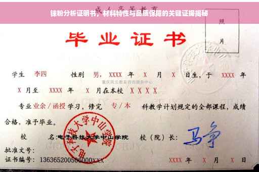 铼粉分析证明书，材料特性与品质保障的关键证据揭秘