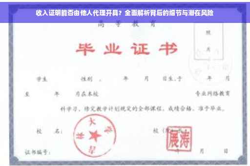 收入证明能否由他人代理开具？全面解析背后的细节与潜在风险