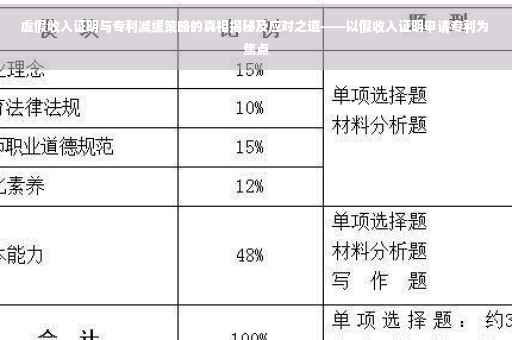 虚假收入证明与专利减缓策略的真相揭秘及应对之道——以假收入证明申请专利为焦点