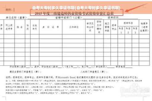自考大专时多久拿证书啊(自考大专时多久拿证书啊)