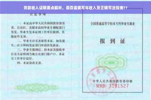 贷款收入证明要点解析，是否需要写年收入及正确写法指南??