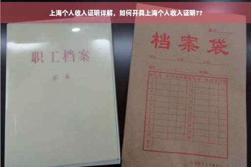 上海个人收入证明详解，如何开具上海个人收入证明??