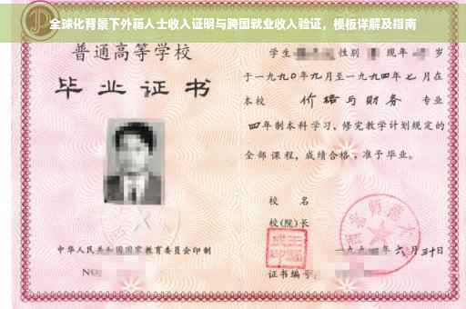 全球化背景下外籍人士收入证明与跨国就业收入验证，模板详解及指南