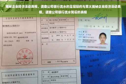 揭秘企业经济活动真相，调查公司银行流水的深层目的与意义揭秘企业经济活动真相，调查公司银行流水背后的真相