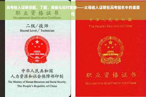 高考收入证明详解，了解、准备与应对策略——父母收入证明在高考报名中的重要性