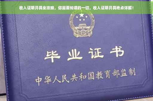 收入证明开具全攻略，你需要知道的一切，收入证明开具地点详解！