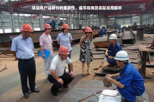 结算账户证明书的重要性、编写指南及实际应用解析