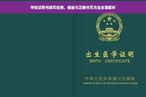 学校证明书撰写指南，模板与正确书写方法全面解析