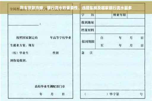 购车贷款攻略，银行流水的重要性、选择策略及哪家银行流水最多