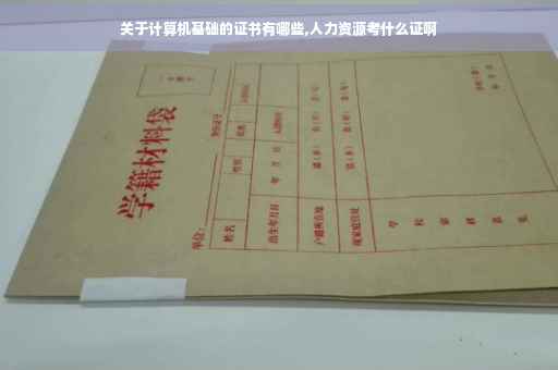 关于计算机基础的证书有哪些,人力资源考什么证啊