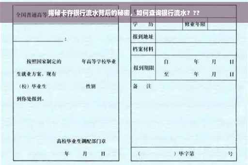 揭秘卡存银行流水背后的秘密，如何查询银行流水？??