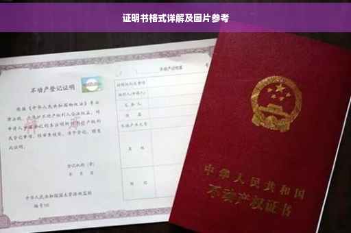 证明书格式详解及图片参考