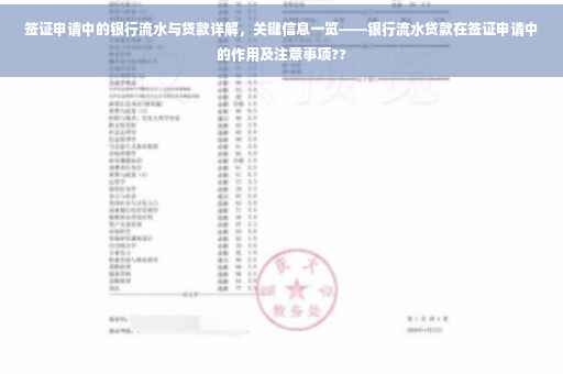 签证申请中的银行流水与贷款详解，关键信息一览——银行流水贷款在签证申请中的作用及注意事项??