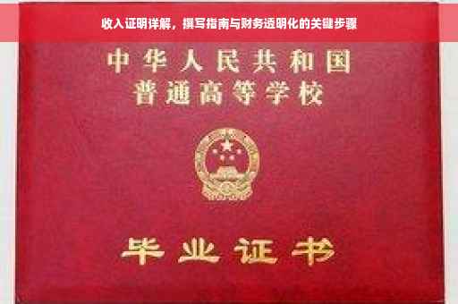 收入证明详解，撰写指南与财务透明化的关键步骤