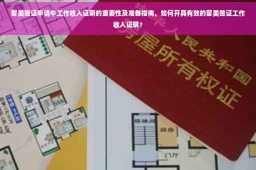 留美签证申请中工作收入证明的重要性及准备指南，如何开具有效的留美签证工作收入证明？
