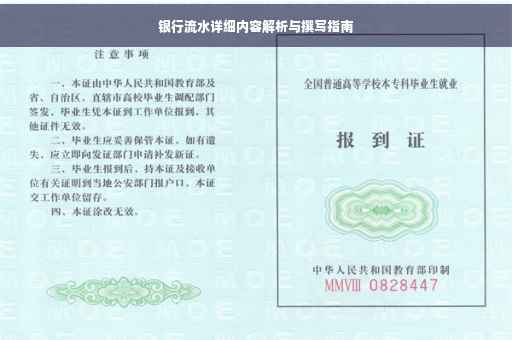 银行流水详细内容解析与撰写指南