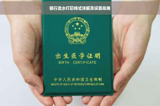银行流水打印格式详解及设置指南