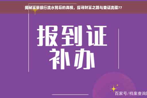 揭秘富豪银行流水背后的真相，探寻财富之路与查证流程??